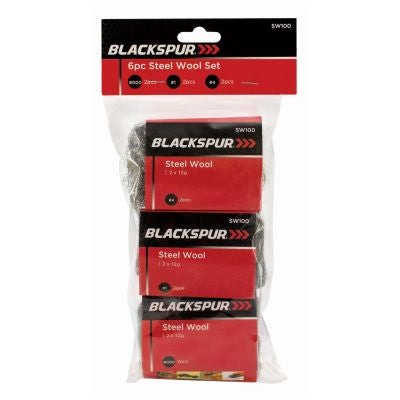 Blackspur 6pc Steel Wool Set Blackspur 6pc Steel Wool Set